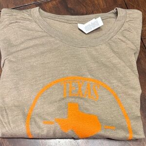 Bella Canvas Texas Graphic Tee in Brown and Orange